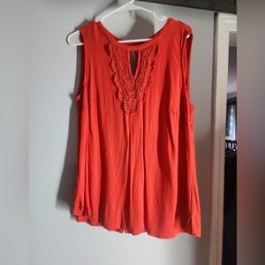 Danielrainn 1x Sleeveless Orange Shirt Like New